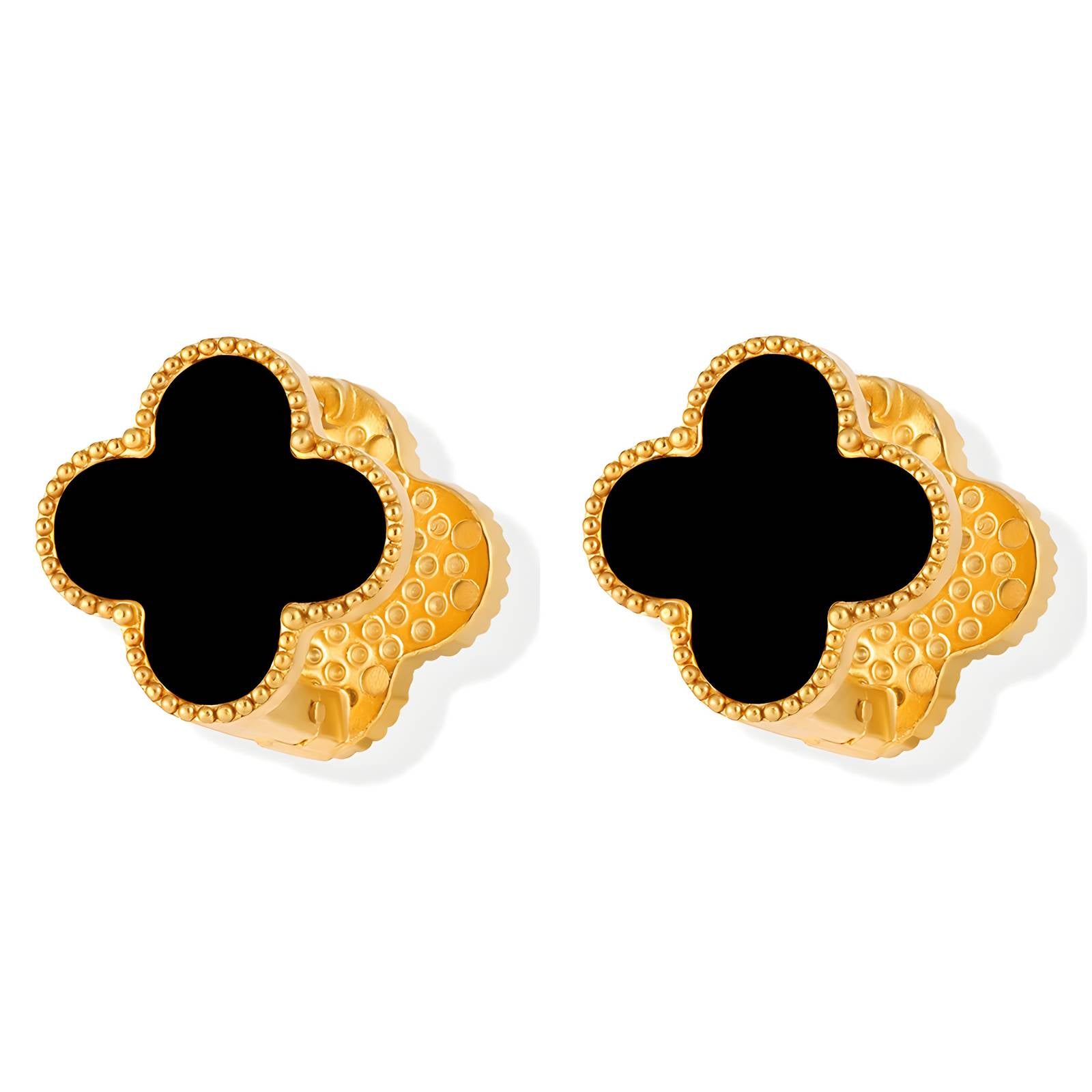 18K Gold Plated Stainless Steel Earrings - Intensity Design, Hypoallergenic & Waterproof